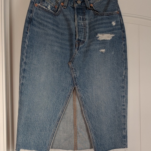 NWT Levi deconstructed skirt button fly, 25 - Picture 2 of 8